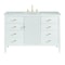 James Martin Vanities 48'' Vanity, Bright White w/ 3 CM Victorian Silver Quartz Top 485-V48-BW-3VSL - alternate 1